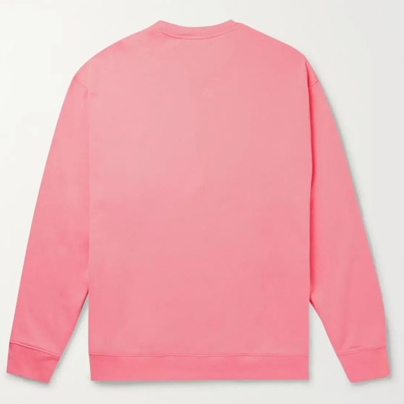 ACNE STUDIOS Forba Face Logo Pink Sweatshirt XS Oversized (Fits M) - Picture 5 of 8